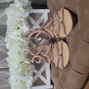 Womens Size 8 Rose Gold Sandals
